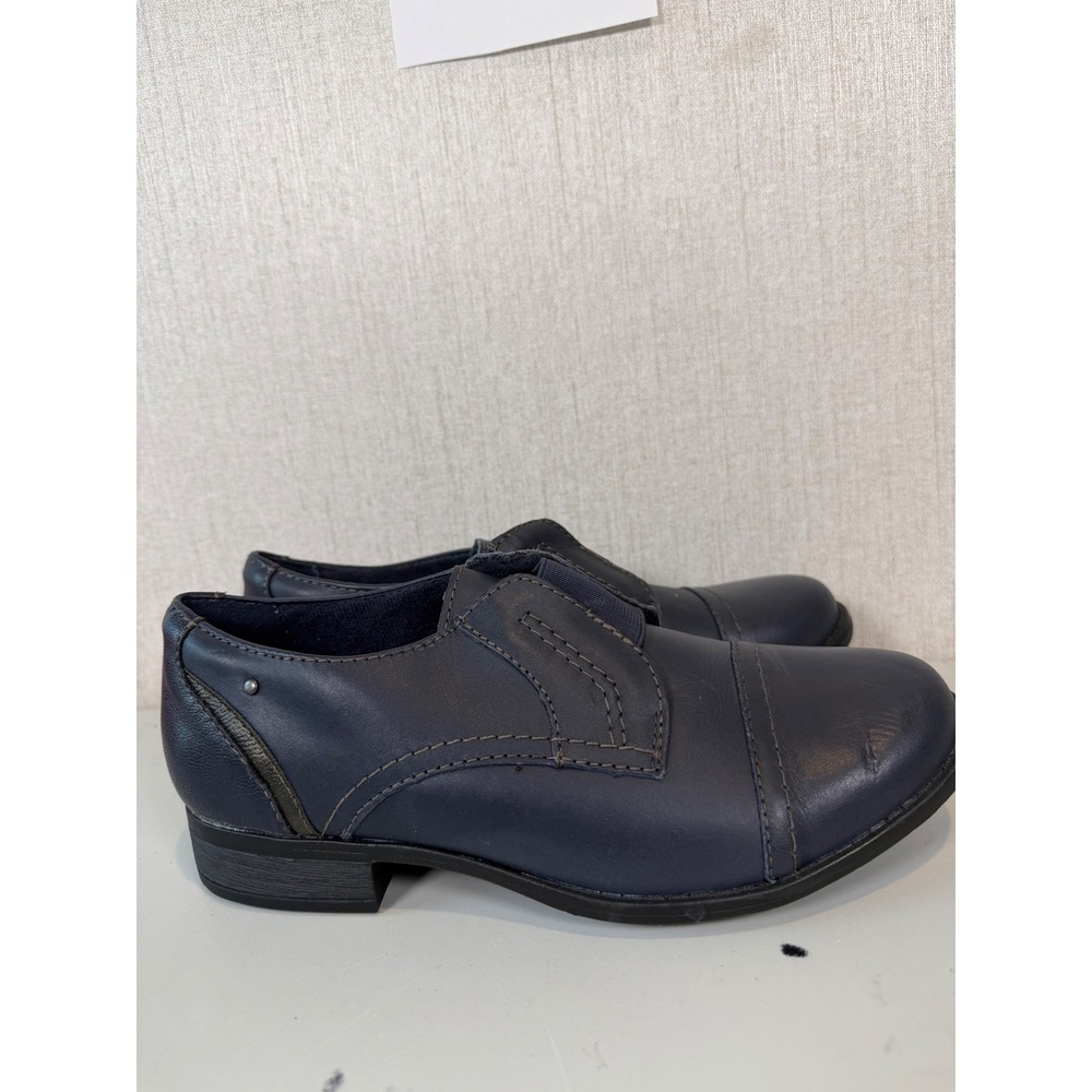 Earth Origins Navy Leather Womens Navigate Nate Slip-On Loafers 8M nwob